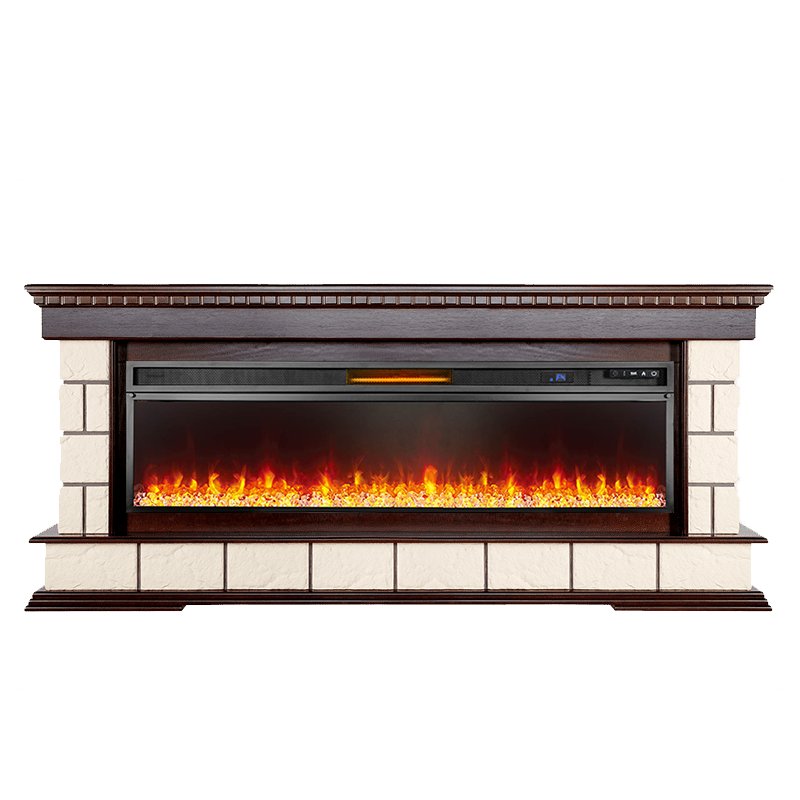 Фото Каминокомплект Shateau 60 - Темный дуб с очагом Vision 60 LED Линейные каминокомплекты ROYAL FLAME heatsystems.ru