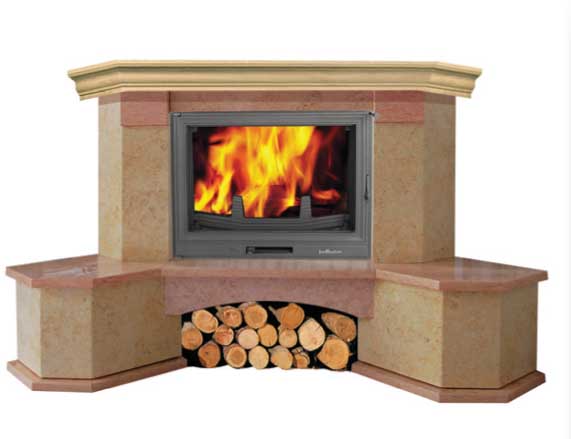 Фото Alezio (угловая) Камины BELLA ITALIA (Польша) heatsystems.ru