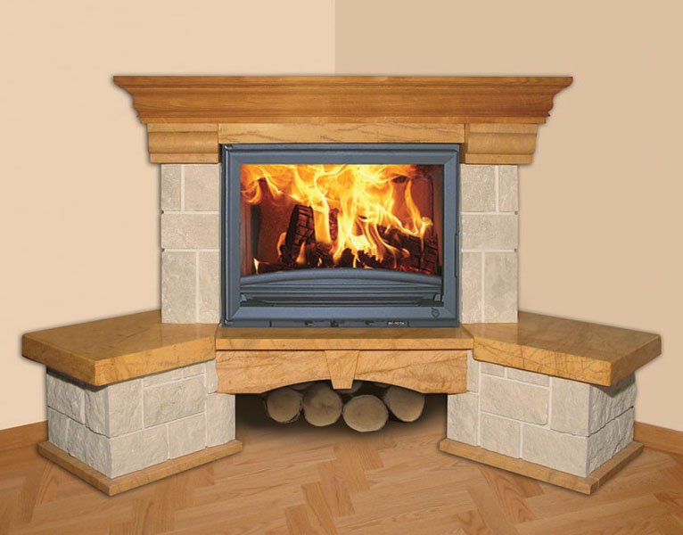 Фото Marco Polo (угловая) Камины BELLA ITALIA (Польша) heatsystems.ru