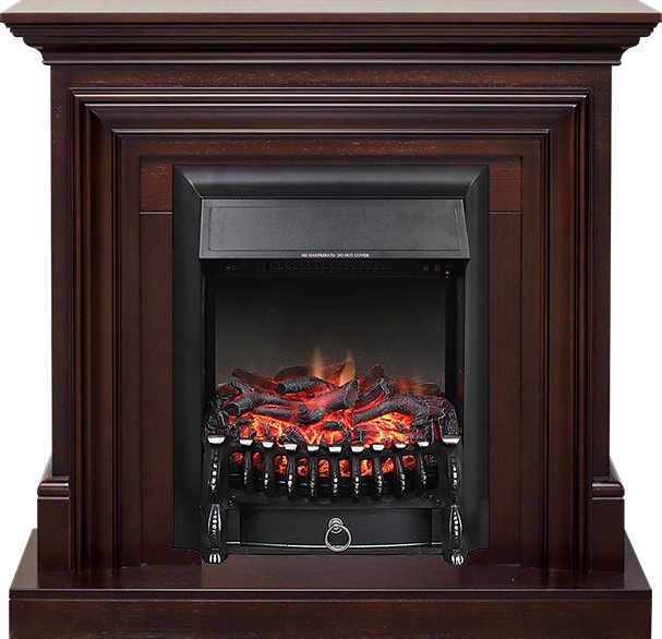Фото Каминокомплект Bradford - Темный дуб с очагом Fobos FX Black Линейные очаги ROYAL FLAME heatsystems.ru