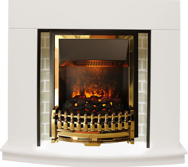 Фото Каминокомплект Montana - Белый с очагом Atherton Деревянные каминокомплекты DIMPLEX heatsystems.ru