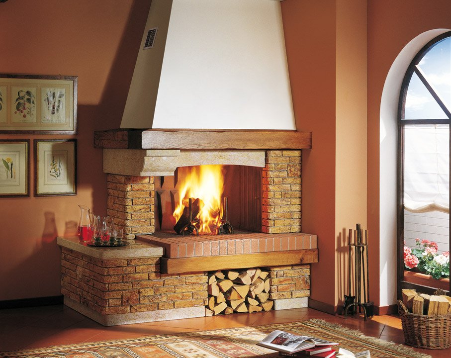 Фото Courmayeur угловой Камины PALAZZETTI (Италия) heatsystems.ru