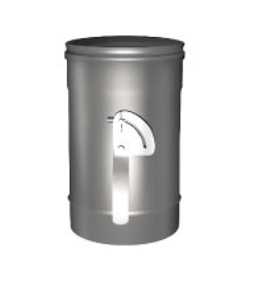 Фото Шибер поворотный с механизмом фиксации Дымоход Вулкан одностенный круглого сечения heatsystems.ru