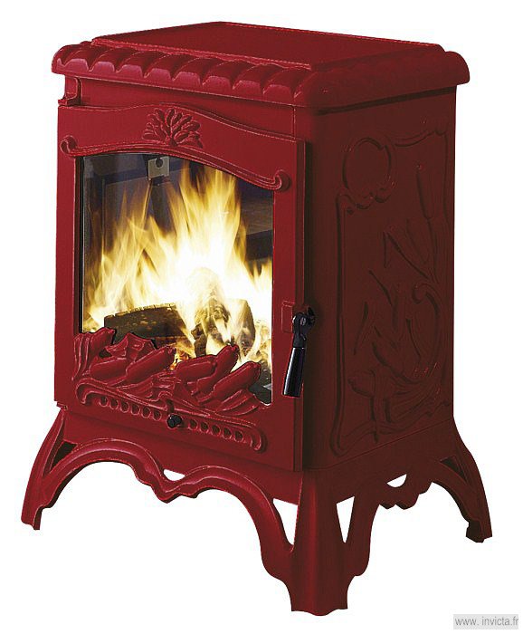 Фото CHAMBORD КРАСНАЯ ЭМАЛЬ Печи INVICTA (Франция) heatsystems.ru