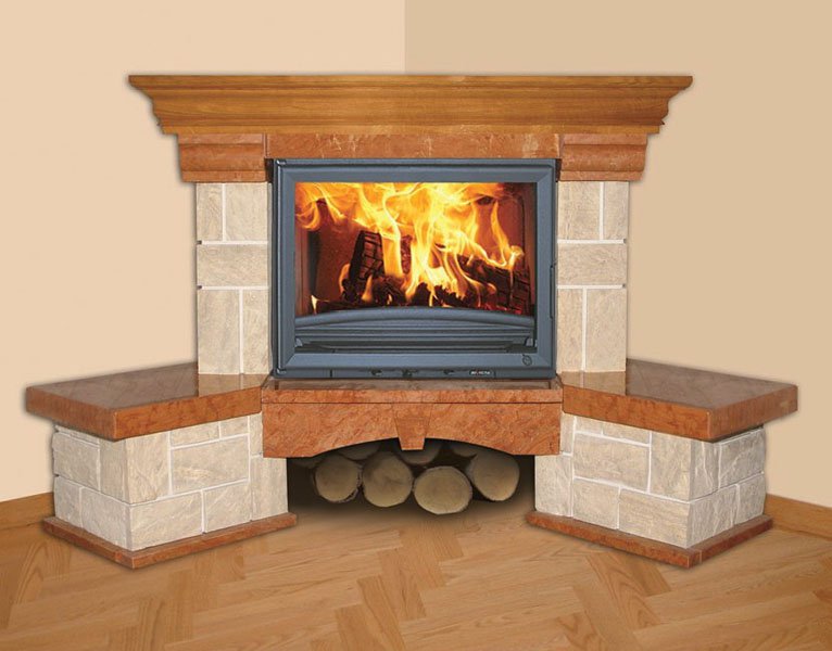 Фото Akropol (угловая) Камины BELLA ITALIA (Польша) heatsystems.ru