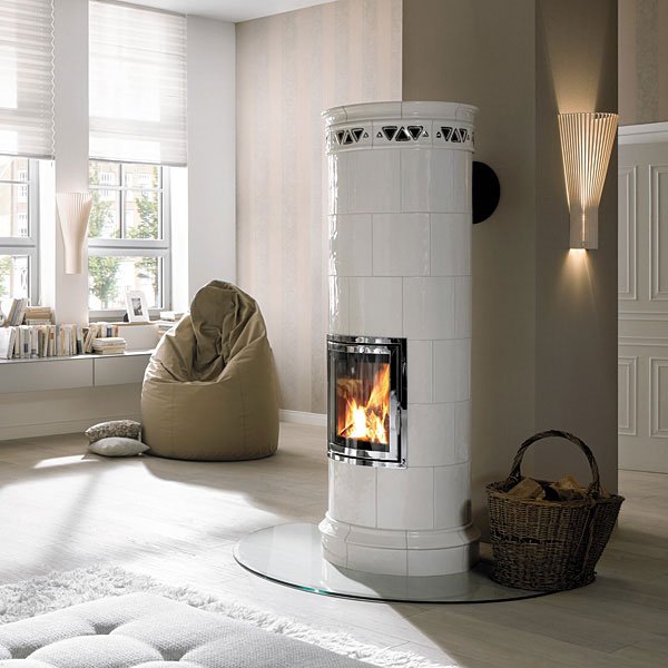 Фото BELLA ROSA 10 VIVA ECOPLUS, CREME-WEISS, РАМКА ХРОМ, ВЕРХ.ПОДКЛ. Печи HARK (Германия) heatsystems.ru