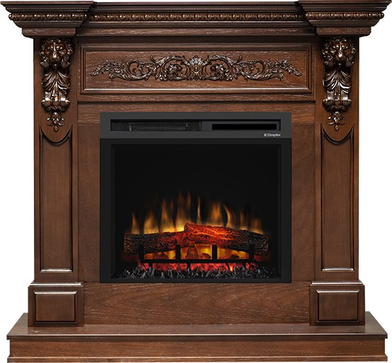 Фото Каминокомплект Lancaster - Темный дуб с очагом XHD23L-INT Линейные очаги ROYAL FLAME heatsystems.ru