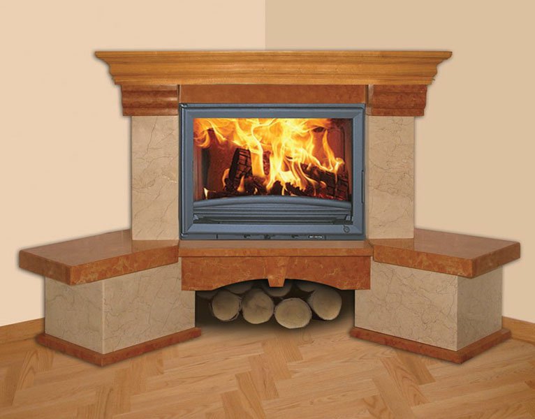 Фото Bergamo (угловая) Камины BELLA ITALIA (Польша) heatsystems.ru