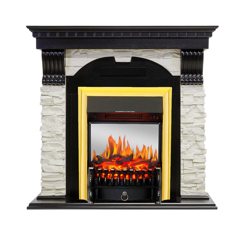 Фото Каминокомплект Dublin - Венге / Сланец белый с очагом Fobos FX M Brass Угловые каминокомплекты ROYAL FLAME heatsystems.ru