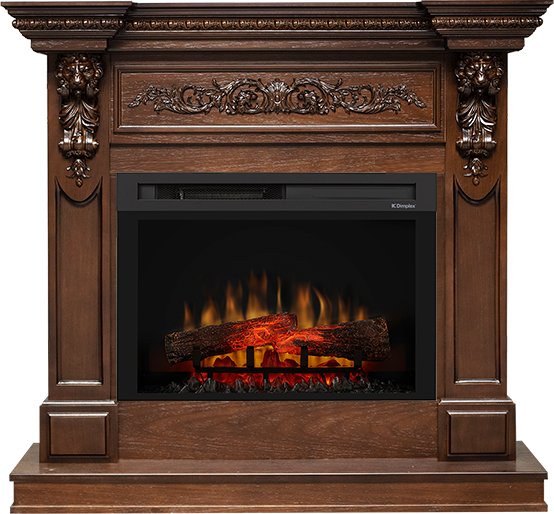 Фото Каминокомплект Lancaster - Темный дуб с очагом XHD26L-INT Линейные очаги ROYAL FLAME heatsystems.ru