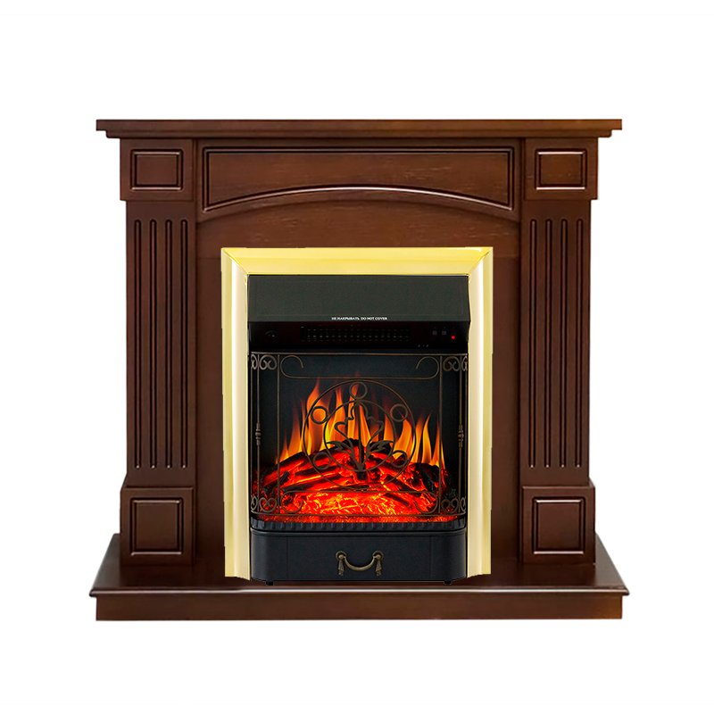 Фото Каминокомплект Boston - Белый (Высота 925см) с очагом Majestic FX Brass Линейные очаги ROYAL FLAME heatsystems.ru