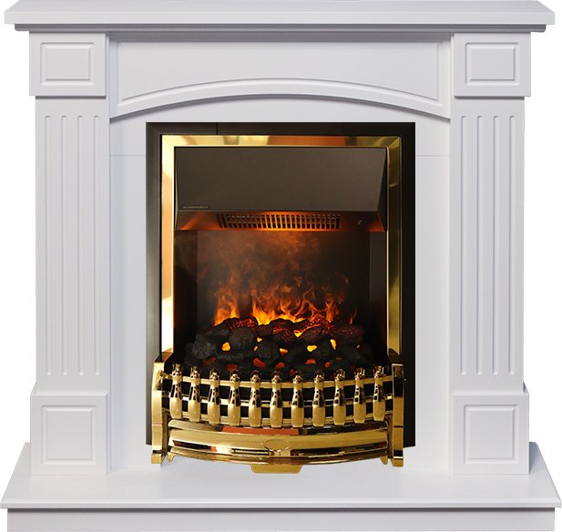 Фото Каминокомплект Boston - Белый (Высота 925см) с очагом Atherton Линейные очаги ROYAL FLAME heatsystems.ru