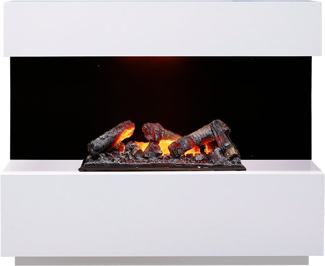 Фото Каминокомплект Kyoto - Белый с очагом Cassette 600 NH Линейные очаги ROYAL FLAME heatsystems.ru