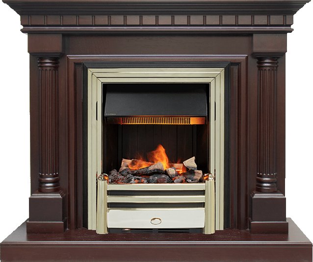 Фото Каминокомплект Dallas - Темный дуб с очагом Cavendish Деревянные каминокомплекты DIMPLEX heatsystems.ru