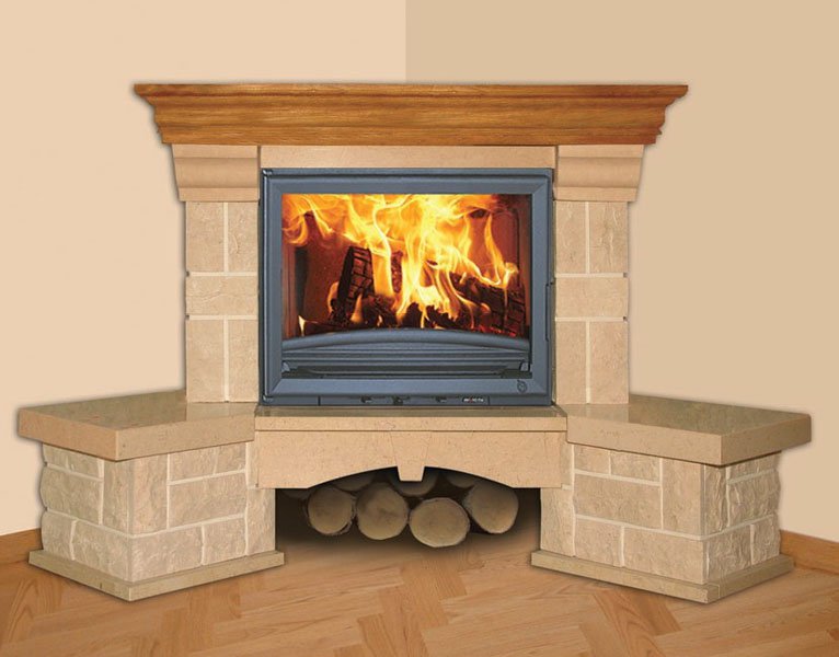 Фото Wersal (угловая) Камины BELLA ITALIA (Польша) heatsystems.ru