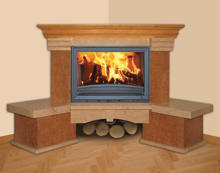 Фото Milano (угловая) Камины BELLA ITALIA (Польша) heatsystems.ru