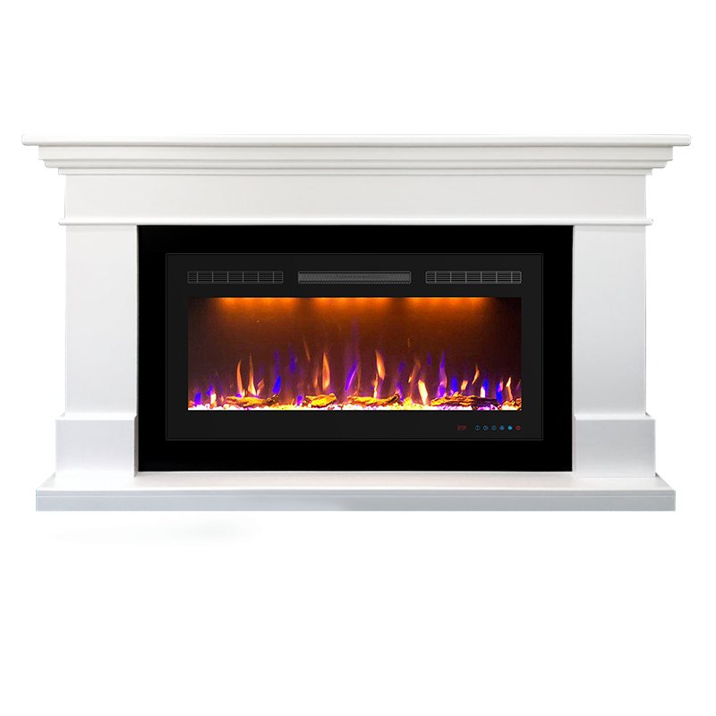 Фото Каминокомплект California 36/40 - Белый с очагом Crystal 36 RF Линейные каминокомплекты ROYAL FLAME heatsystems.ru