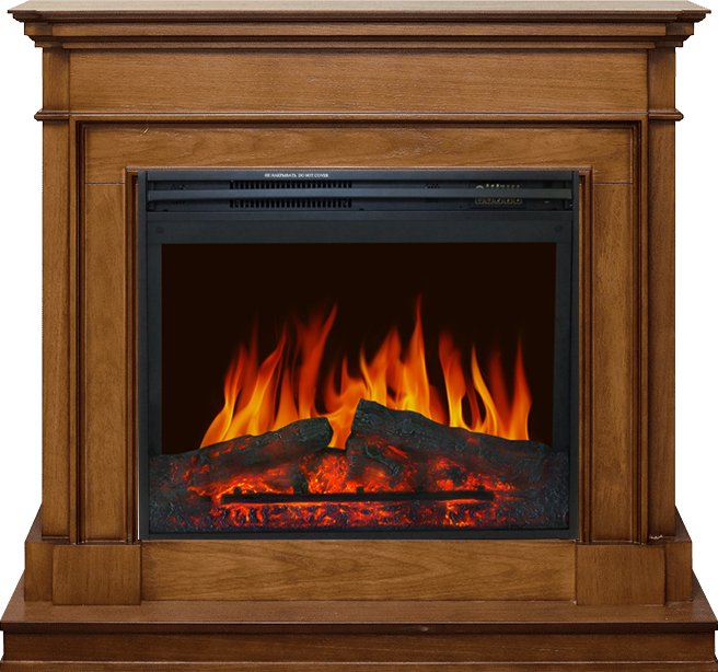 Фото Каминокомплект Newport - Орех с очагом Jupiter FX New Линейные очаги ROYAL FLAME heatsystems.ru