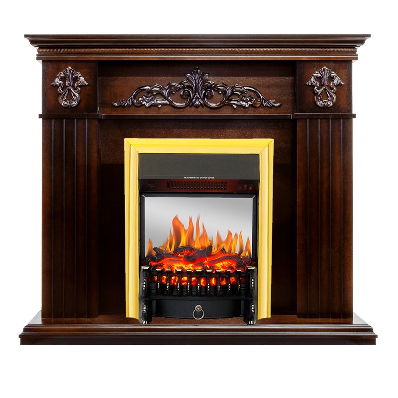 ФОТО Каминокомплект Provence - Коньяк с очагом Fobos FX M Brass heatsystems.ru