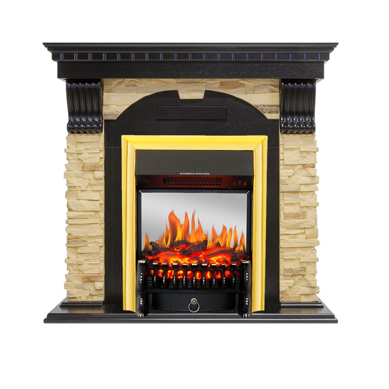 Фото Каминокомплект Dublin - Венге / Сланец с очагом Fobos FX M Brass Угловые каминокомплекты ROYAL FLAME heatsystems.ru