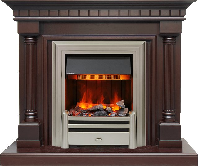 Фото Каминокомплект Dallas - Темный дуб с очагом Chesford Деревянные каминокомплекты DIMPLEX heatsystems.ru