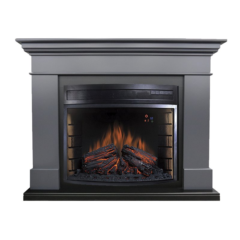 ФОТО Каминокомплект California Graphite Gray - Серый графит с очагом Dioramic 28 LED FX heatsystems.ru