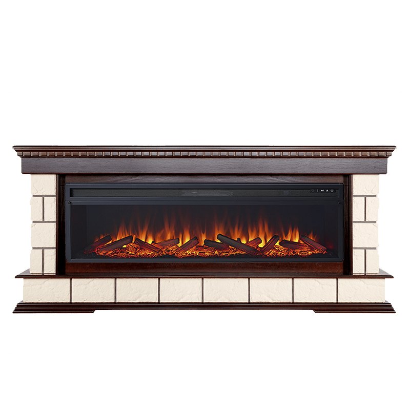 Фото Каминокомплект Shateau 60 - Темный дуб с очагом Vision 60 LOG LED Линейные каминокомплекты ROYAL FLAME heatsystems.ru