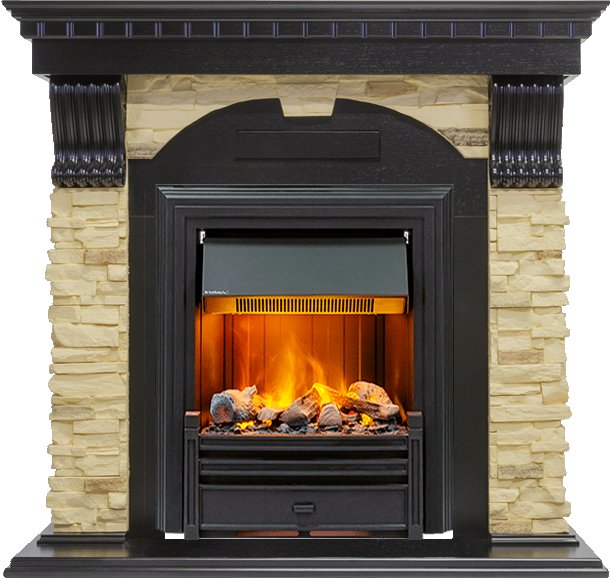 Фото Каминокомплект Dublin - Венге / Сланец с очагом Brookline Black Каминокомплекты из камня DIMPLEX heatsystems.ru