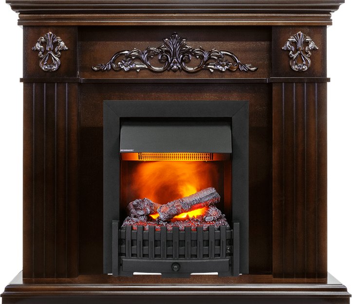 Фото Каминокомплект Provence - Коньяк с очагом Danville Black FB2 Деревянные каминокомплекты DIMPLEX heatsystems.ru