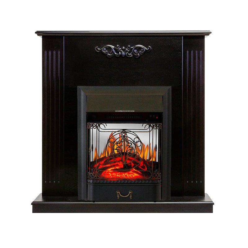 ФОТО Каминокомплект Lumsden - Венге с очагом Majestic FX M Black heatsystems.ru