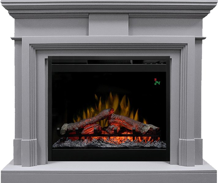 Фото Каминокомплект Coventry Gray - Серый с очагом Symphony 26'' DF2624-L Деревянные каминокомплекты DIMPLEX heatsystems.ru