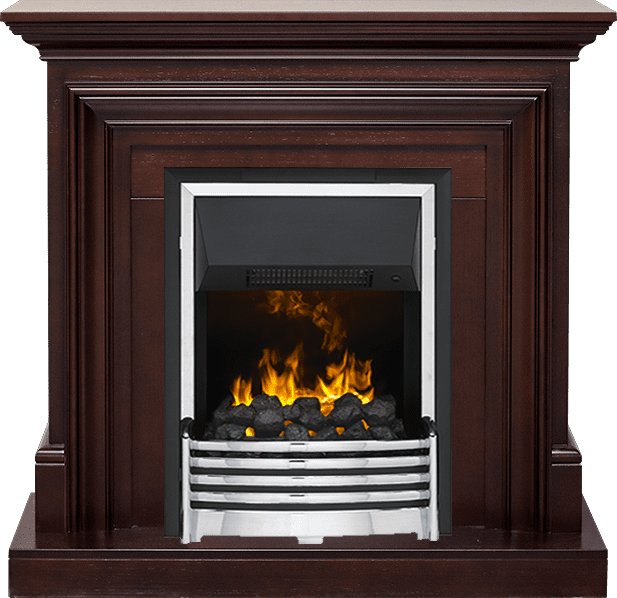 Фото Каминокомплект Bradford - Темный дуб с очагом Flagstaff Линейные очаги ROYAL FLAME heatsystems.ru