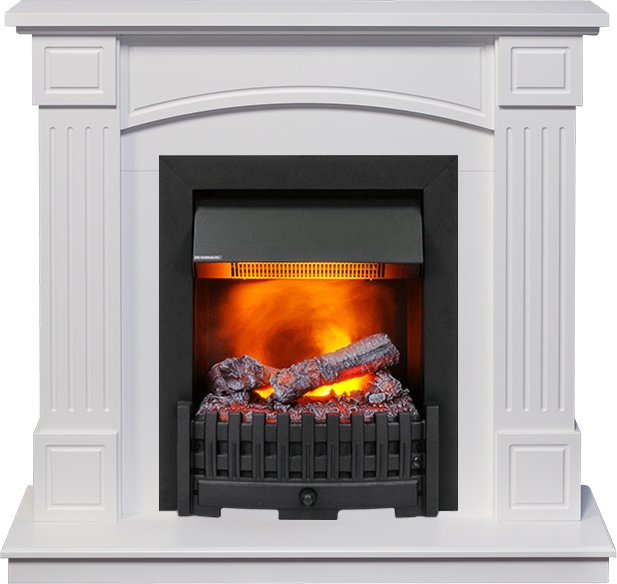 Фото Каминокомплект Boston - Белый (Высота 925см) с очагом Danville Black FB2 Линейные очаги ROYAL FLAME heatsystems.ru