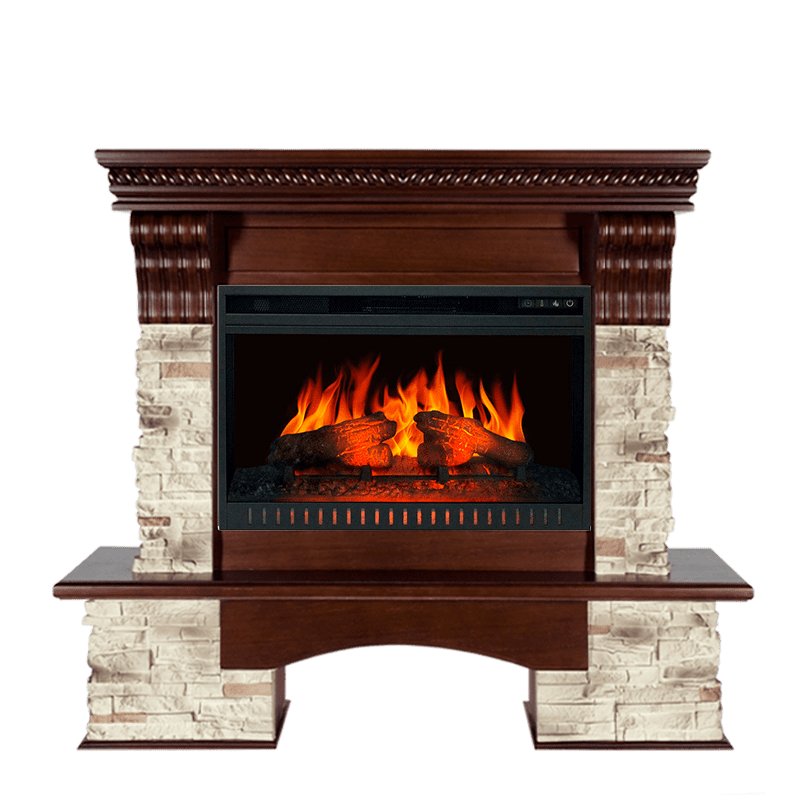 Фото Каминокомплект Aberdeen - Темный дуб с очагом Vision 26 EF LED FX Каминокомплекты из камня ROYAL FLAME heatsystems.ru
