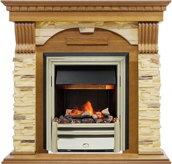 Фото Каминокомплект Dublin -  Дуб / Сланец с очагом Cavendish Каминокомплекты из камня DIMPLEX heatsystems.ru