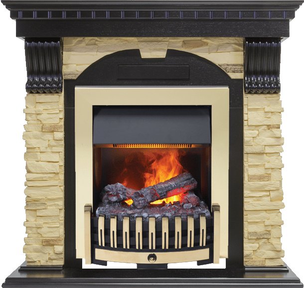 Изображение DIMPLEX heatsystems.ru Фото Каминокомплект Dublin - Венге / Сланец с очагом Danville Brass FB2 Каминокомплекты из камня DIMPLEX heatsystems.ru