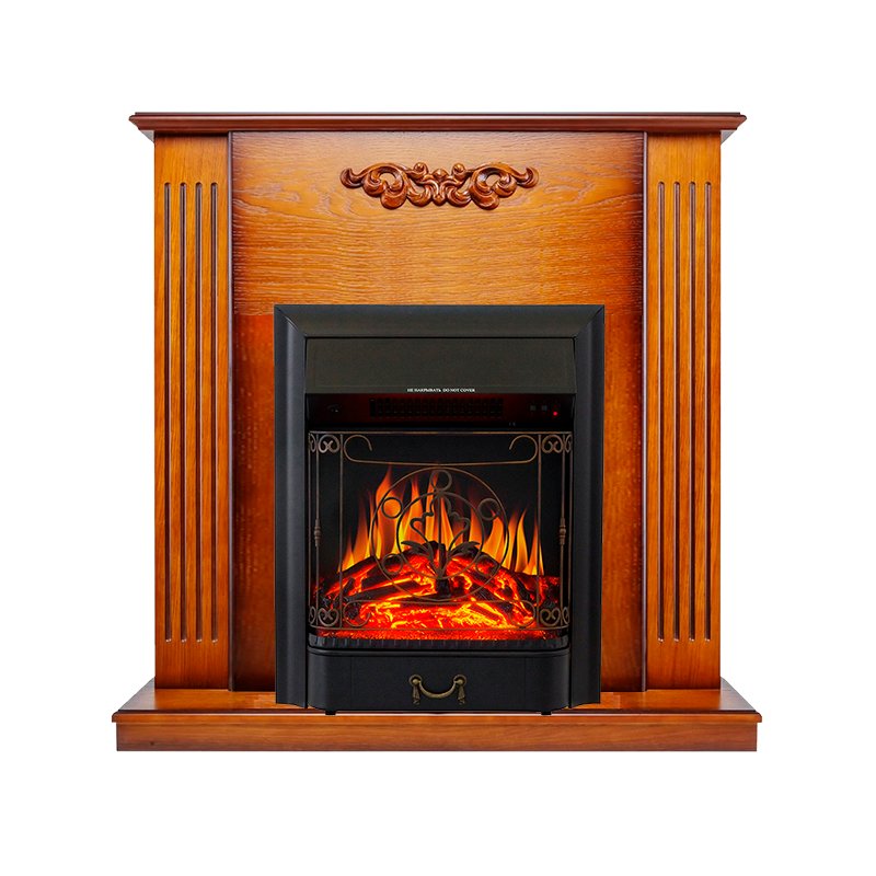 ФОТО Каминокомплект Lumsden - Дуб антик с очагом Majestic FX Black heatsystems.ru