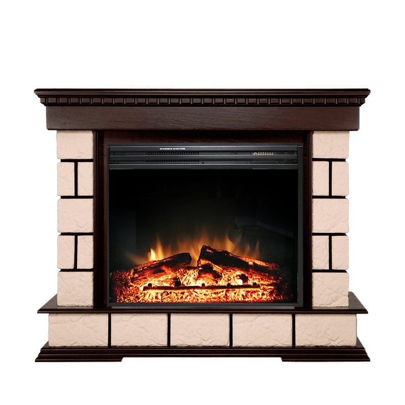 Фото Каминокомплект Shateau - Темный дуб с очагом Jupiter FX New Каминокомплекты из камня ROYAL FLAME heatsystems.ru
