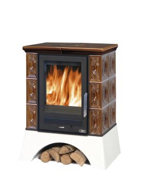 Фото Helvetia KP (белый цоколь, вставка КОМБО) Кафельные печи ABX heatsystems.ru