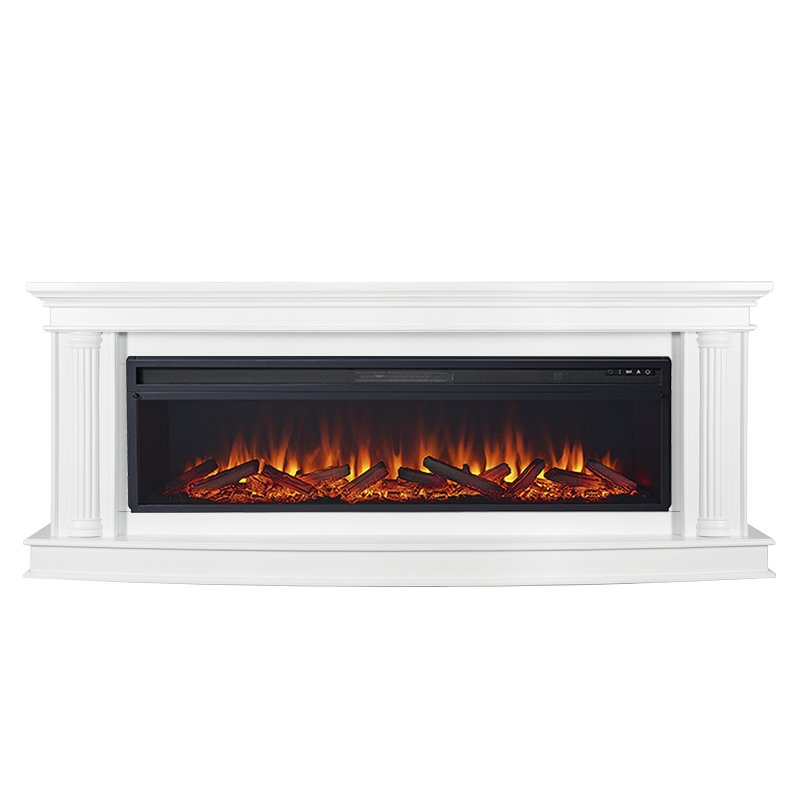 Фото Каминокомплект Roma 60 - Белый с очагом Vision 60 LOG LED Линейные каминокомплекты ROYAL FLAME heatsystems.ru