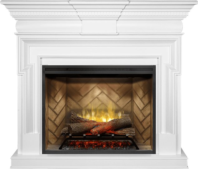 Фото Каминокомплект Torino - Белый с очагом Revillusion RBF30 Линейные очаги ROYAL FLAME heatsystems.ru