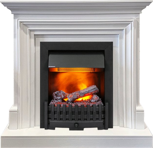 Фото Каминокомплект Bradford - Белый с очагом Danville Black FB2 Деревянные каминокомплекты DIMPLEX heatsystems.ru