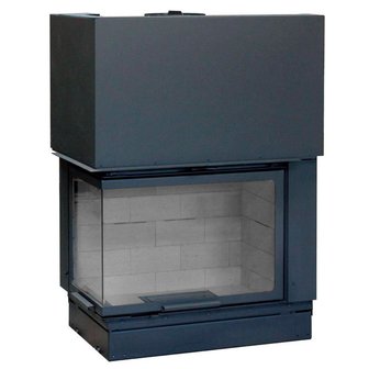 Фото F 900 left bended glass WS Black BG1 PS300 Топки AXIS (Франция) heatsystems.ru