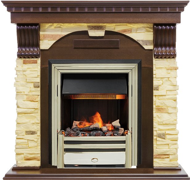 Фото Каминокомплект Dublin - Темный дуб / Сланец с очагом Cavendish Каминокомплекты из камня DIMPLEX heatsystems.ru