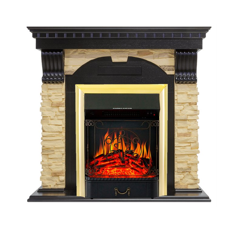 Фото Каминокомплект Dublin - Венге / Сланец с очагом Majestic FX Brass Угловые каминокомплекты ROYAL FLAME heatsystems.ru