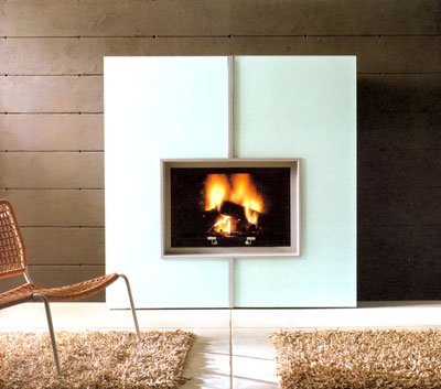 Фото Square Vetro Bianco Камины EDILKAMIN (Италия) heatsystems.ru