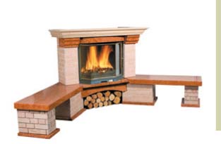 Фото Catania c нишей и банкеткой Камины BELLA ITALIA (Польша) heatsystems.ru