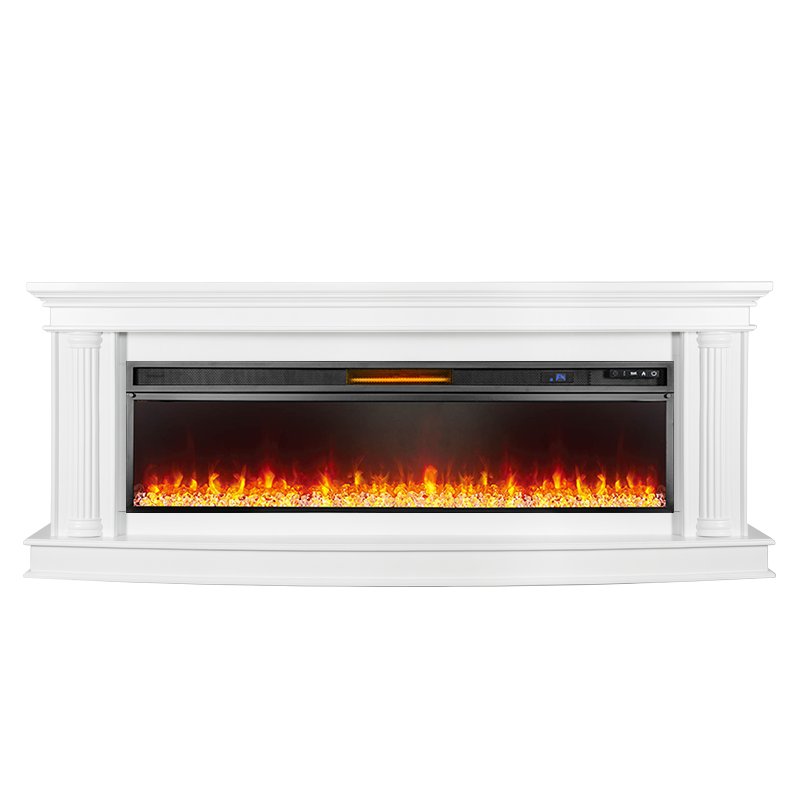 Фото Каминокомплект Roma 60 - Белый с очагом Vision 60 LED Линейные каминокомплекты ROYAL FLAME heatsystems.ru