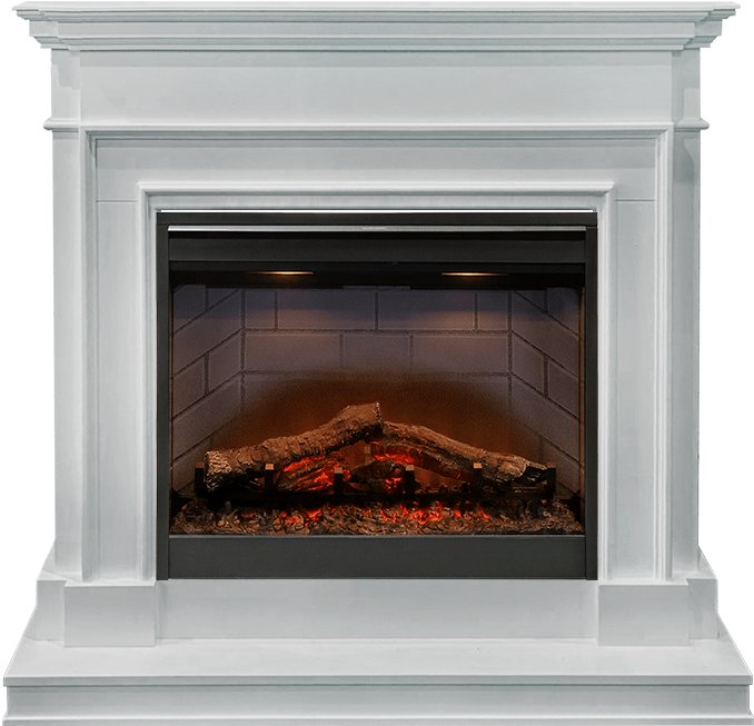 Фото Каминокомплект Newport - Белый с очагом Symphony 26'' DF2608-INT Деревянные каминокомплекты DIMPLEX heatsystems.ru