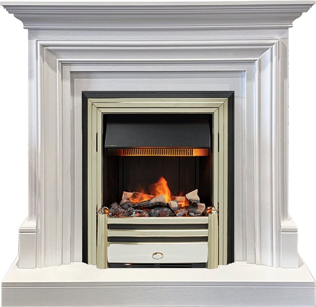 Фото Каминокомплект Bradford - Белый с очагом Cavendish Деревянные каминокомплекты DIMPLEX heatsystems.ru